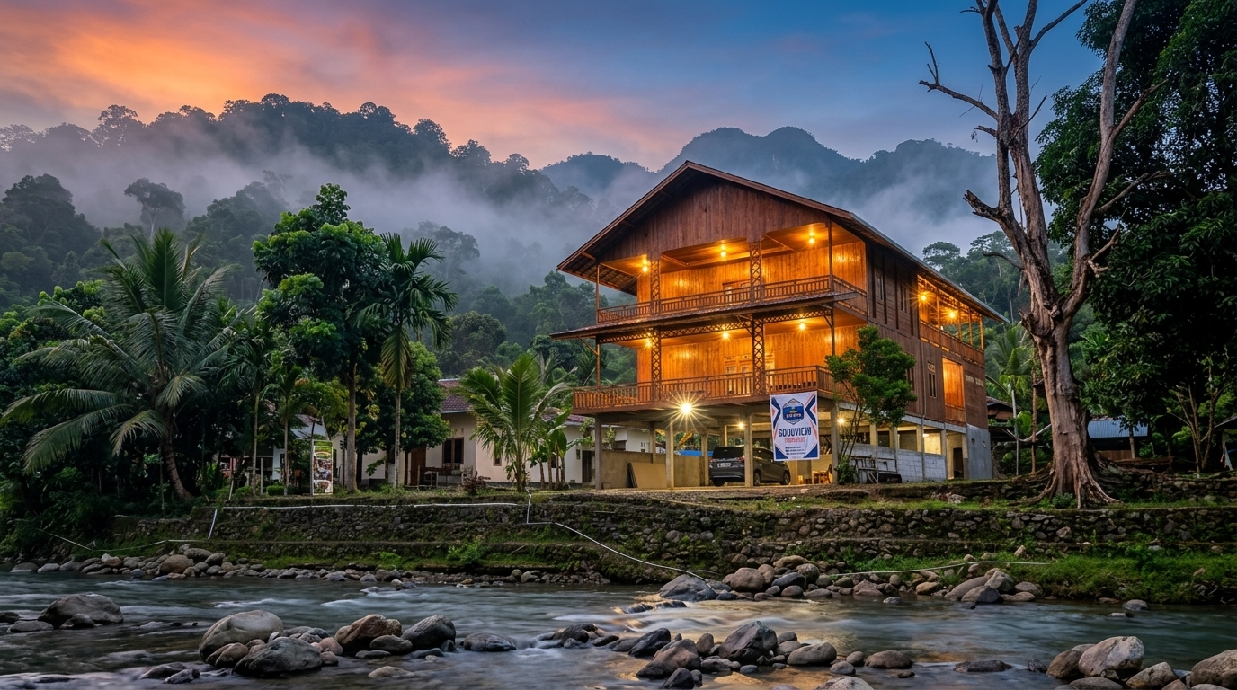 Good View Homestay Loksado Wooden Cabin View