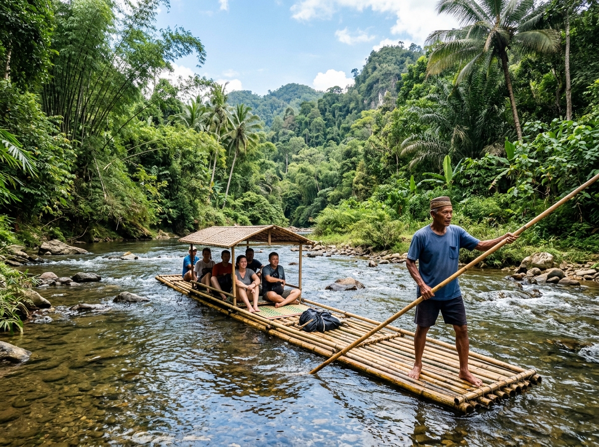 Bamboo Rafting (Tradisi Meratus)